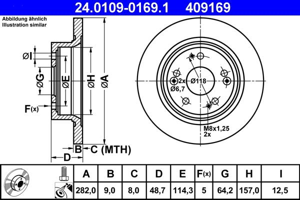 ATE 24.0109-0169.1 - Discofreno autozon.pro