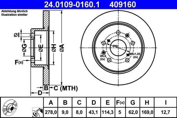 ATE 24.0109-0160.1 - Discofreno autozon.pro