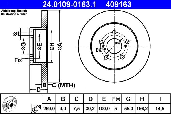 ATE 24.0109-0163.1 - Discofreno autozon.pro