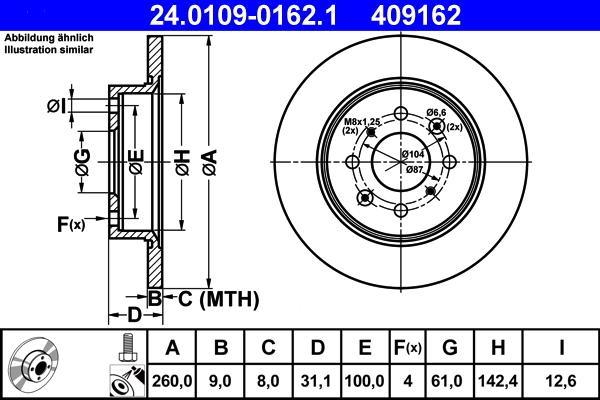 ATE 24.0109-0162.1 - Discofreno autozon.pro