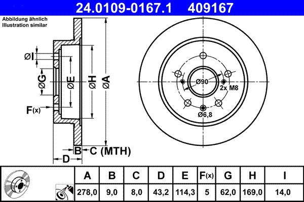 ATE 24.0109-0167.1 - Discofreno autozon.pro