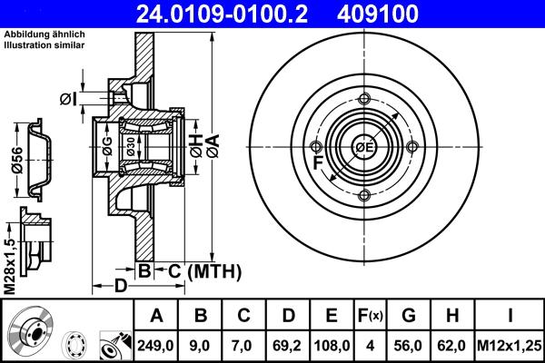 ATE 24.0109-0100.2 - Discofreno autozon.pro