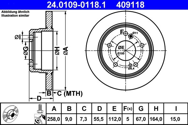 ATE 24.0109-0118.1 - Discofreno autozon.pro