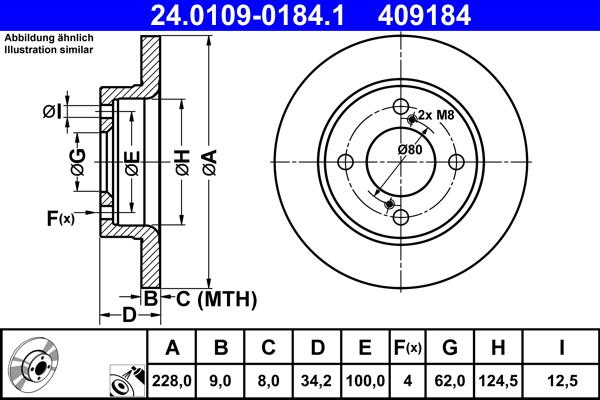 ATE 24.0109-0184.1 - Discofreno autozon.pro