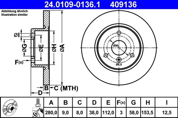 ATE 24.0109-0136.1 - Discofreno autozon.pro