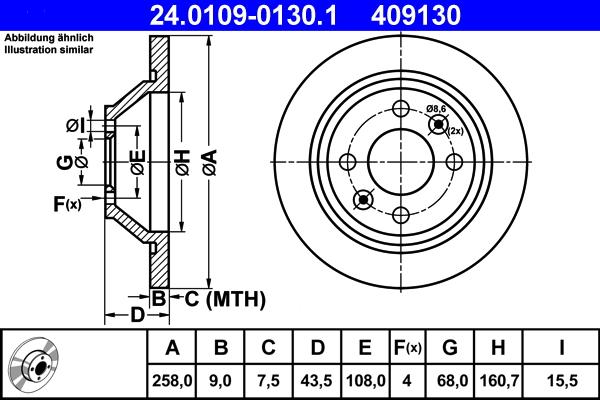 ATE 24.0109-0130.1 - Discofreno autozon.pro