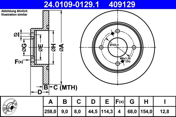 ATE 24.0109-0129.1 - Discofreno autozon.pro