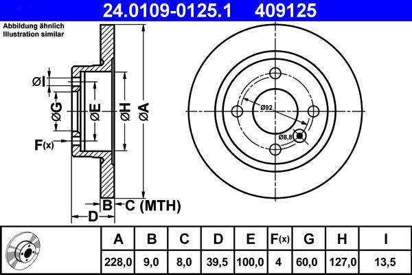 ATE 24.0109-0125.1 - Discofreno autozon.pro