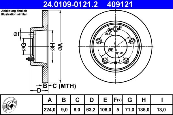 ATE 24.0109-0121.2 - Discofreno autozon.pro