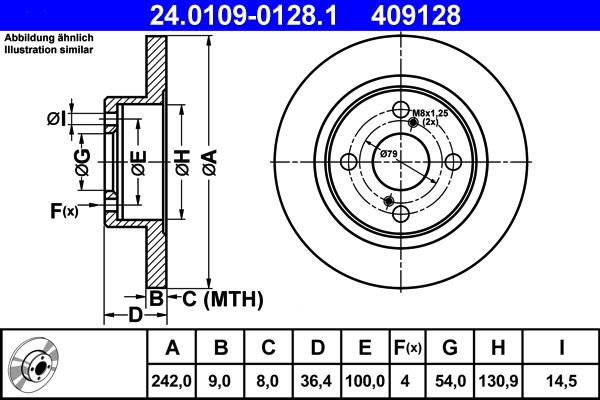 ATE 24.0109-0128.1 - Discofreno autozon.pro