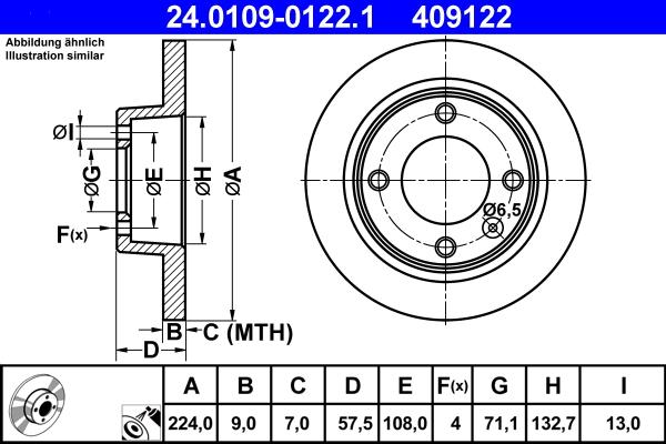 ATE 24.0109-0122.1 - Discofreno autozon.pro