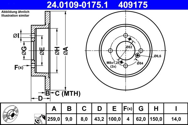 ATE 24.0109-0175.1 - Discofreno autozon.pro