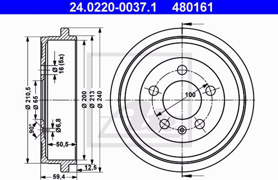 ATE 24.0101-3802.2 - Kit accessori, Pinza freno autozon.pro