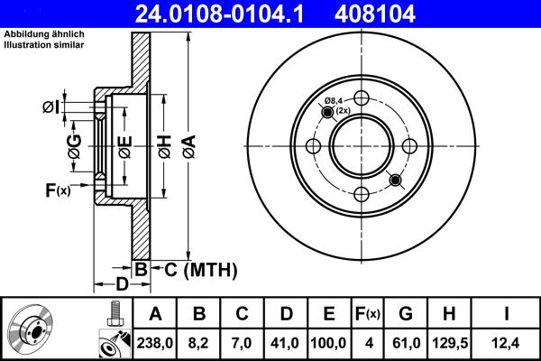 ATE 24.0108-0104.1 - Discofreno autozon.pro