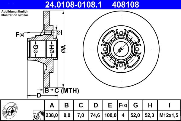 ATE 24.0108-0108.1 - Discofreno autozon.pro