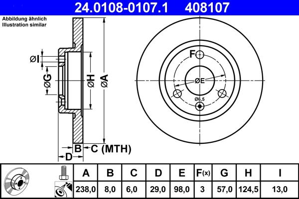 ATE 24.0108-0107.1 - Discofreno autozon.pro