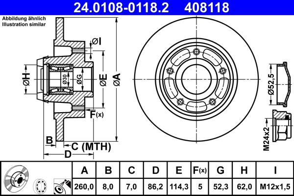 ATE 24.0108-0118.2 - Discofreno autozon.pro