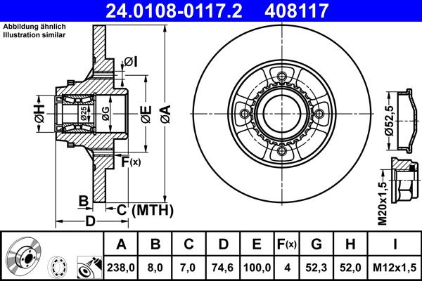 ATE 24.0108-0117.2 - Discofreno autozon.pro