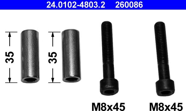 ATE 24.0102-4803.2 - Kit manicotti di guida, Pinza freno autozon.pro