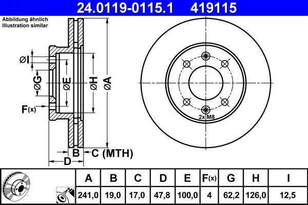 ATE 24.0119-0115.1 - Discofreno autozon.pro