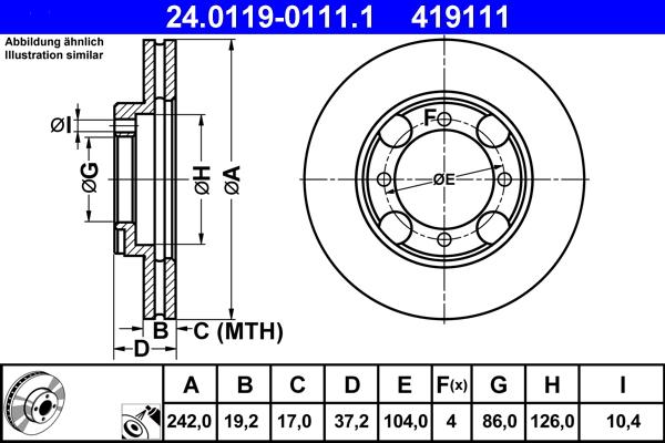 ATE 24.0119-0111.1 - Discofreno autozon.pro