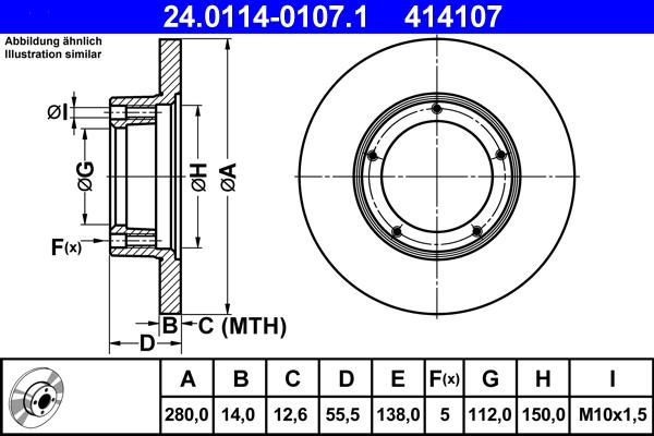 ATE 24.0114-0107.1 - Discofreno autozon.pro