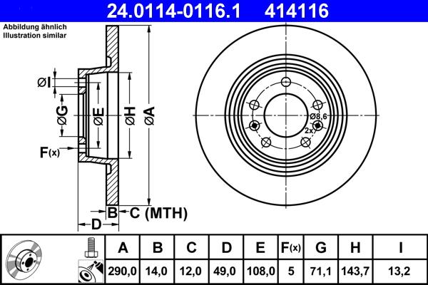 ATE 24.0114-0116.1 - Discofreno autozon.pro