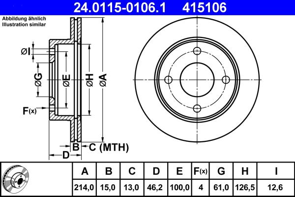 ATE 24.0115-0106.1 - Discofreno autozon.pro