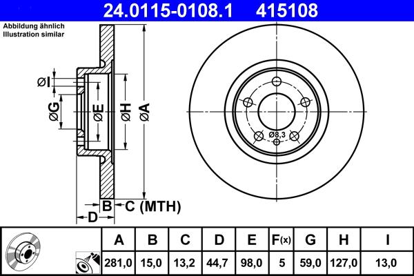 ATE 24.0115-0108.1 - Discofreno autozon.pro