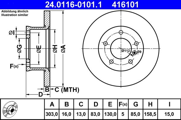 ATE 24.0116-0101.1 - Discofreno autozon.pro