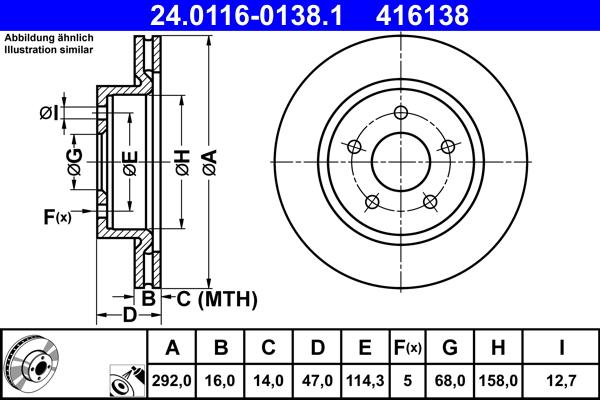 ATE 24.0116-0138.1 - Discofreno autozon.pro