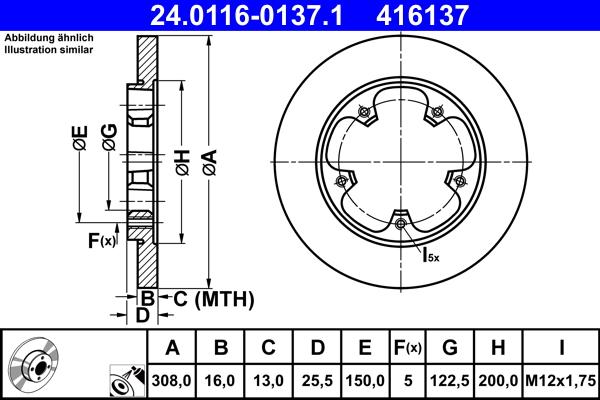 ATE 24.0116-0137.1 - Discofreno autozon.pro