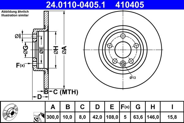 ATE 24.0110-0405.1 - Discofreno autozon.pro