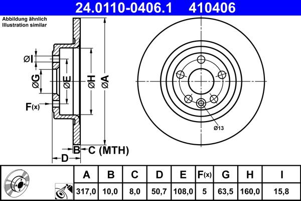 ATE 24.0110-0406.1 - Discofreno autozon.pro