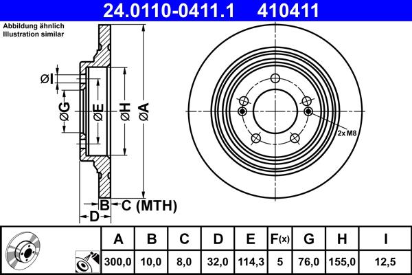 ATE 24.0110-0411.1 - Discofreno autozon.pro