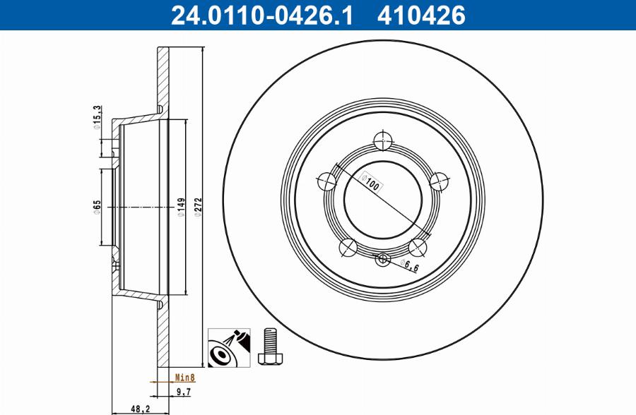 ATE 24.0110-0426.1 - Discofreno autozon.pro