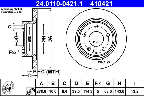 ATE 24.0110-0421.1 - Discofreno autozon.pro