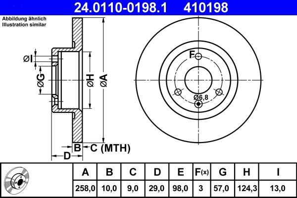 ATE 24.0110-0198.1 - Discofreno autozon.pro