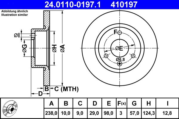 ATE 24.0110-0197.1 - Discofreno autozon.pro