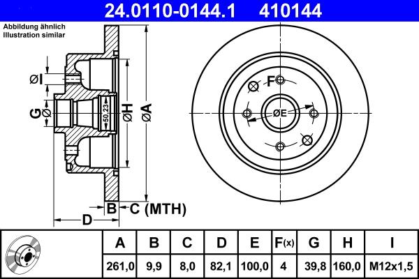 ATE 24.0110-0144.1 - Discofreno autozon.pro