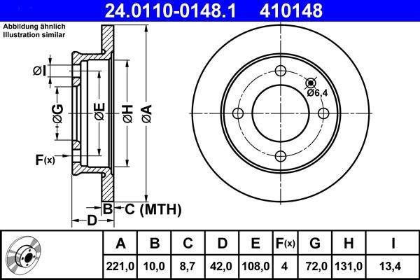 ATE 24.0110-0148.1 - Discofreno autozon.pro