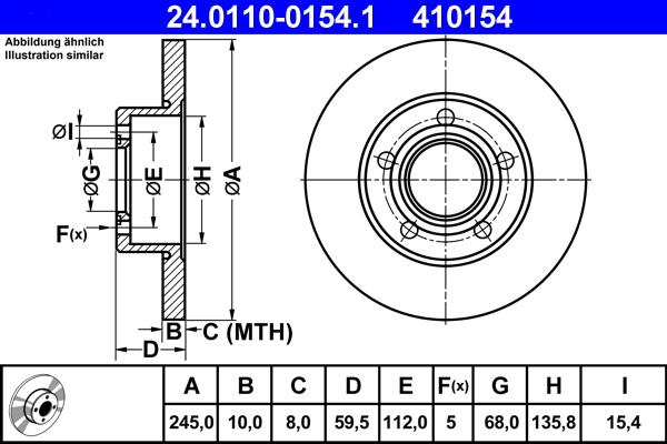 ATE 24.0110-0154.1 - Discofreno autozon.pro