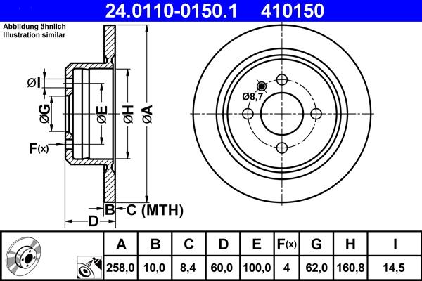 ATE 24.0110-0150.1 - Discofreno autozon.pro