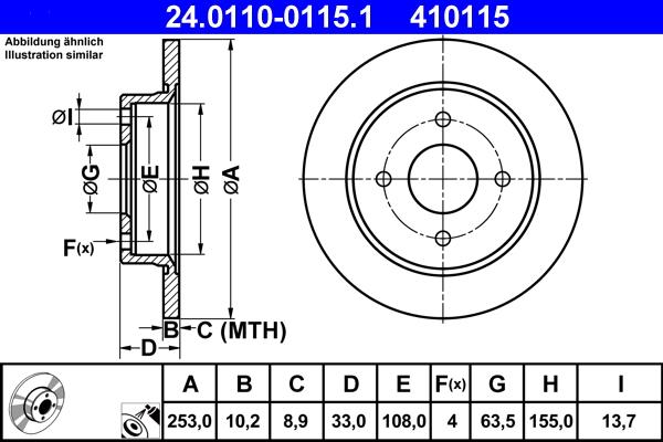 ATE 24.0110-0115.1 - Discofreno autozon.pro