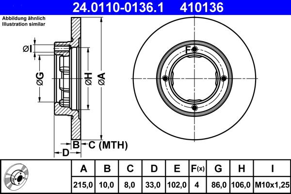 ATE 24.0110-0136.1 - Discofreno autozon.pro