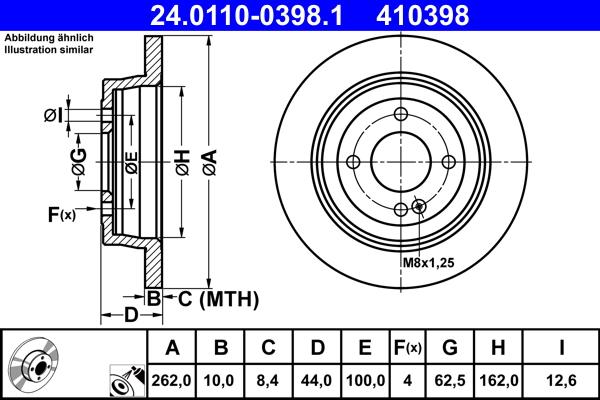 ATE 24.0110-0398.1 - Discofreno autozon.pro