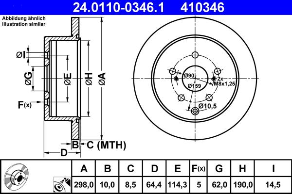 ATE 24.0110-0346.1 - Discofreno autozon.pro