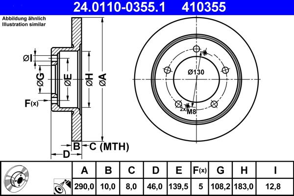 ATE 24.0110-0355.1 - Discofreno autozon.pro