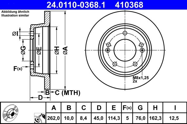 ATE 24.0110-0368.1 - Discofreno autozon.pro