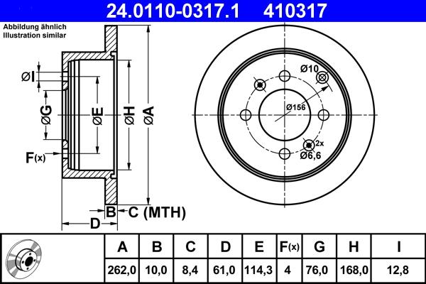 ATE 24.0110-0317.1 - Discofreno autozon.pro